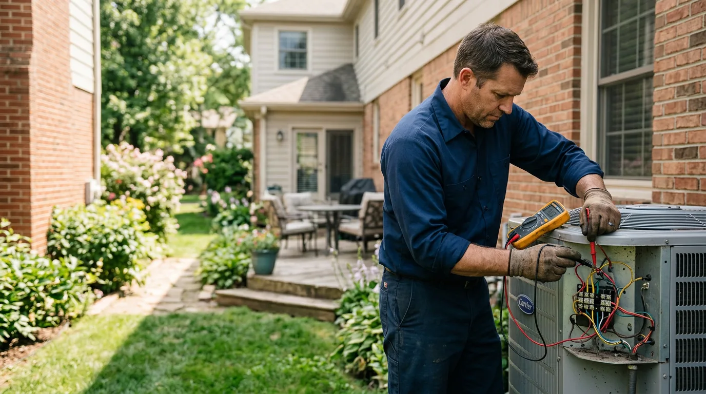 HVAC technician working near Tioga, WV